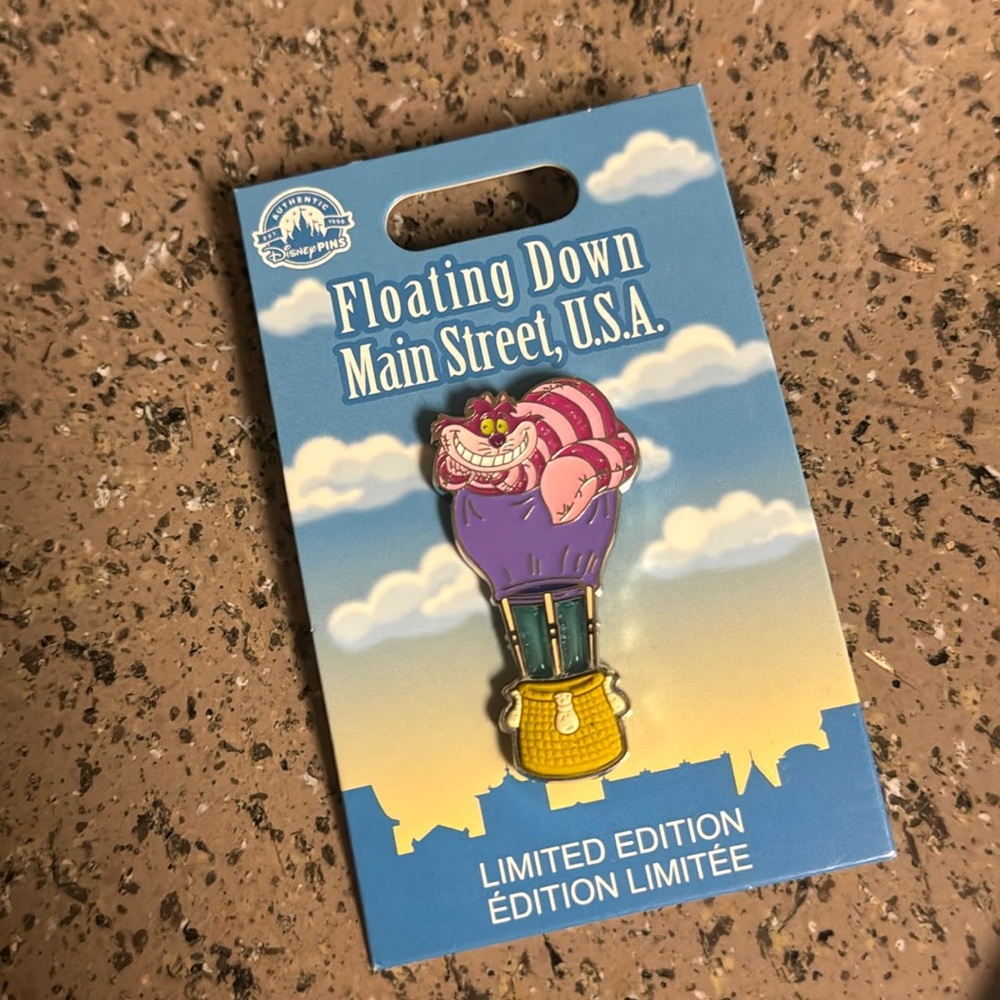 Disneyland Floating Down Main Street, USA Cheshire Cat Pin